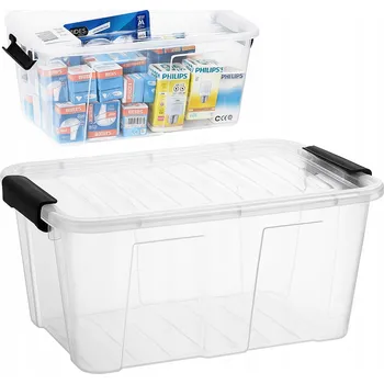 Úložný box Krabička Plast Team plast bezbarvá s víkem 8 l