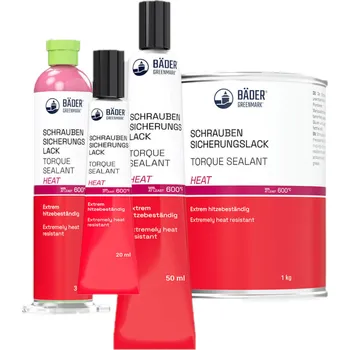 Průmyslové lepidlo BÄDER TORQUE SEALANT HEAT lak na zabezpečení šroubů, tuba 50 ml Barva: červená