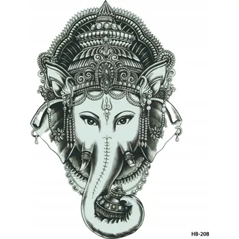 Odstranitelné tetování Dočasné tetování TATTOO 3D SUPER KVALITA 20x15 Ganéša slon