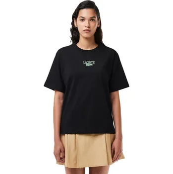 Dámské oblečení Tričko Lacoste Black 3187458 10 (38)