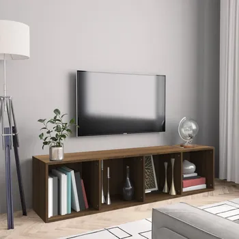 Knihovna Knihovna / TV skříňka hnědý dub 143x30x36 cm kompozitní dřevo - 8720286975251