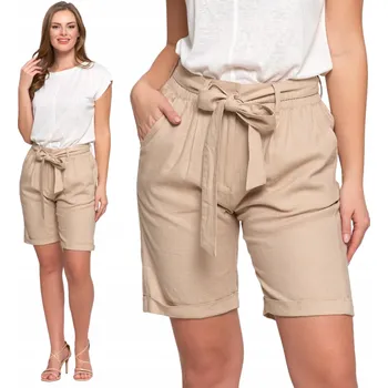 Dámské kraťasy Moraj Dámské elegantní lněné kraťasy (šortky) ke kolenům, velikost L