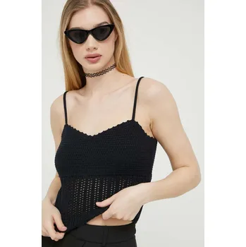 Bavlněný top Abercrombie & Fitch KI150.3208.900 černá 99X, vel. XL