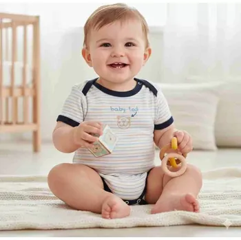 Kojenecké oblečení Dětské body dlouhý rukáv Baby Boom modré