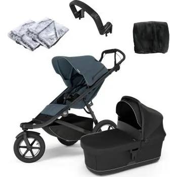 Dětské zboží Thule Urban Glide 3 Kompletní kočárek + Madlo na kočárek + Uni příslušenství - Dark Slate/Black