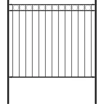 Plot Zahradní plot ocelový 1,81 x 0,8 m černý - 8719883865102