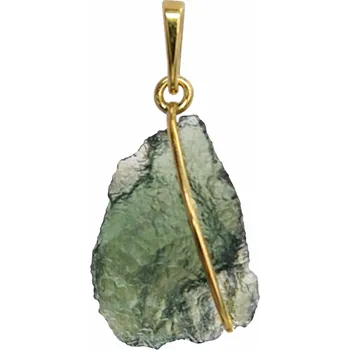 Přívěsek Zlatý přívěsek s vltavínem P25 0055