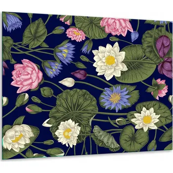 Obraz SKLENĚNÁ OCHRANNÁ DESKA NA SPORÁK 60x52 KVĚTINY