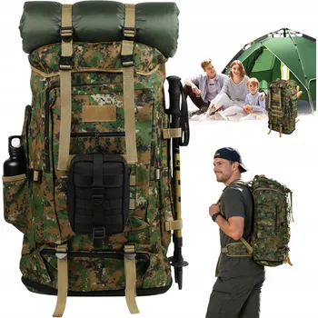 turistický batoh PROSTORNÝ TURISTICKÝ BATOH OXFORD VNĚJŠÍ UPEVŇOVACÍ BODY PRO CAMPING