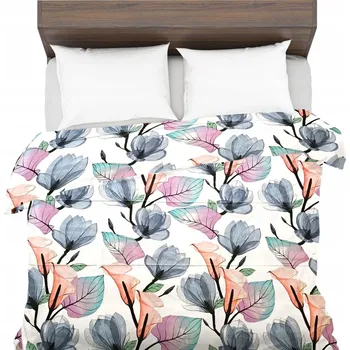 Povlečení Samostatný povlak na přikrývku antialergický 140x240 100% Přírodní Bavlna Květiny