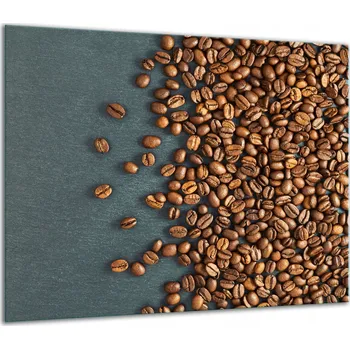 Obraz SKLENĚNÁ OCHRANNÁ DESKA NA SPORÁK 60x52 KÁVA