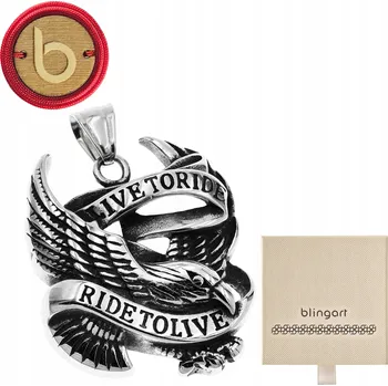 Přívěsek BLINGART Pánský přívěsek přívěsek MOTO pro motorkáře ocel 316L dárek