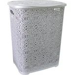 Koš na špinavé prádlo MONAKO 57x45x38cm plastový, ŠE metalíza