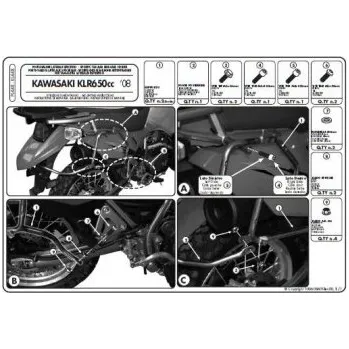 Nosič na motocykl a skútr Kappa KE5810 Nosič zadního kufru kufry MONOLOCK KAWASAKI KLR 650 Enduro (07-19)