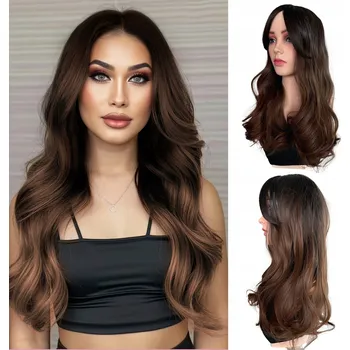 Paruka Paruka polodlouhé syntetické vlasy hnědá Althair dámská