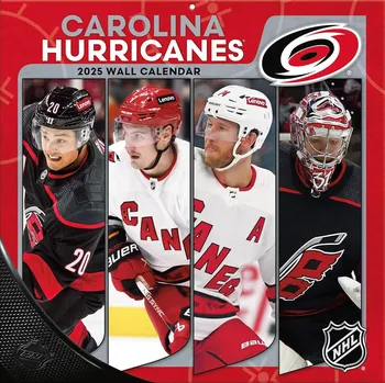 Kalendář JF Turner Kalendář Carolina Hurricanes NHL 2025 Wall Calendar