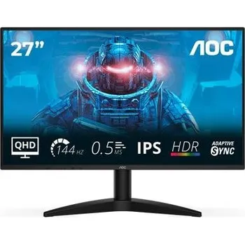 Monitor AOC LCD herní Q27B36X 27" IPS/2560x1440@144Hz/0,5ms/300cd/HDMI/DP/VESA
