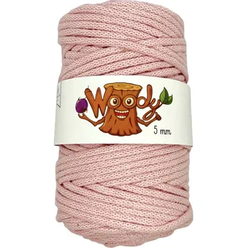 Příze Woody 5 mm – Pudrová růžová (50m)