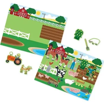 samolepka Melissa & Doug samolepky opakovaně použitelné s podložkou Farma