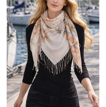 Šátek Agrafka šátek s květinami – polyester