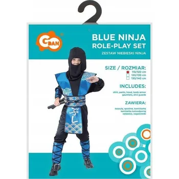 Karnevalový kostým Kostým Ninja Ninjago SUBZERO Sub Zero Modrý Mortal Kombat 110-120 cm.