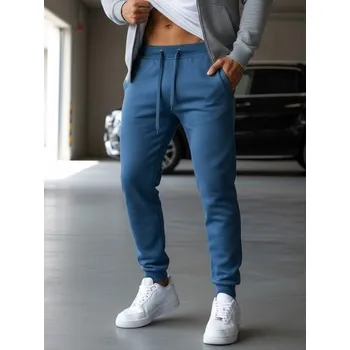 Buďchlap Nebesky modré tepláky v jednoduchém provedení