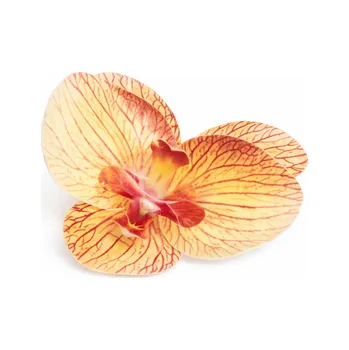Jedlá dekorace na dort Orchydej oranžová, 10ks