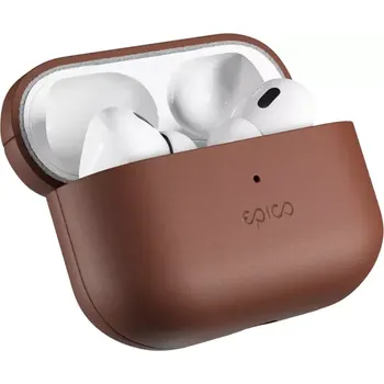 Příslušenství pro sluchátka Epico Leather Case pro Apple AirPods Pro 2 pouzdro na sluchátka hnědé