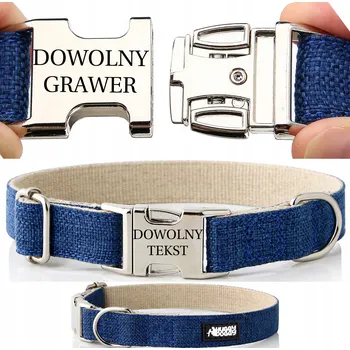 Obojek pro psa Obojek pro psa látkový s gravírováním HUGGY DOGGY vel. XS