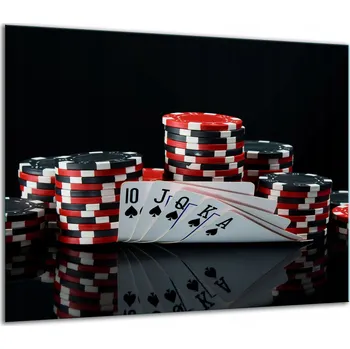Obraz SKLENĚNÁ OCHRANNÁ DESKA NA SPORÁK 60x52 POKER