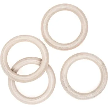 Dřevěné makramé kroužky
