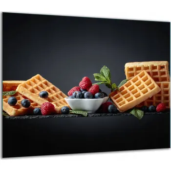 Obraz SKLENĚNÁ OCHRANNÁ DESKA NA SPORÁK 60x52 VAFLE