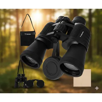 Dalekohled Taktický dalekohled 10x50 Vojenský Lovecký Silný Zoom Skleněná Optika + Pouzdro