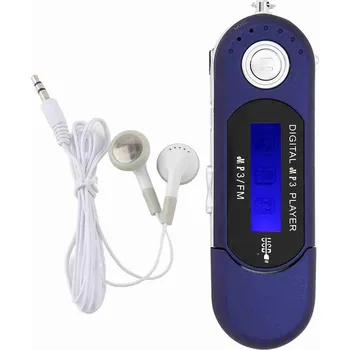 MP3 PŘEHRÁVAČ USB PENDRIVE FM RÁDIO MODRÝ