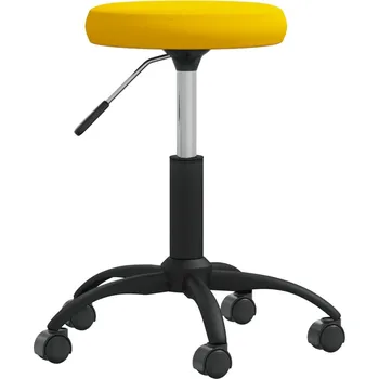 Masáž Masážní stolička samet hořčicově žlutá - 8720286727287