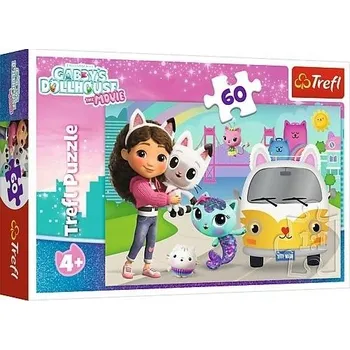 Puzzle Puzzle Trefl 60 dílků 17415 Trefl gábinin kouzelný domek