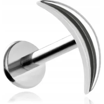 Piercing Titanový piercing do ucha labret měsíc stříbrný helix lobe conch 1,2/6