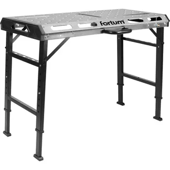 Dílna Fortum 4759970 | Stůl svařovací skládací, Max. 454kg, tloušťka 2mm, 107x53cm, výška 70-93cm, fixační otvory 20mm
