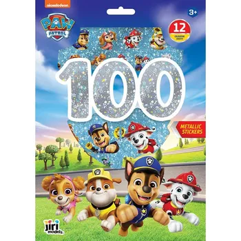 omalovánky 100 metalických samolepek s omalovánkovými listy Tlapková patrola