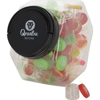Dóza na potraviny Qnubu Silicone Rosin Mini, skleněná lahvička 6 ml, BOX 70 KS