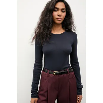 Tričko s dlouhým rukávem Answear.LAB TR3.tok námořnická modř 59X, vel. XS