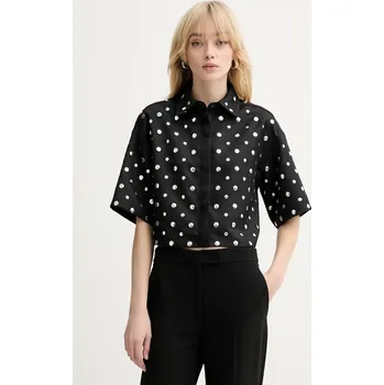 Pánská košile Košile Silvian Heach NIPOLIS GPP26471CA černá 99X, vel. 38