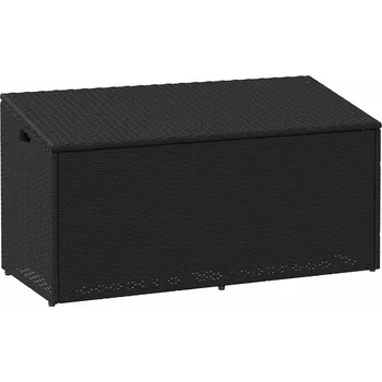 Zahradní úložný box Zahradní úložný box černý 110 x 50 x 58 cm polyratan - 8721158667021