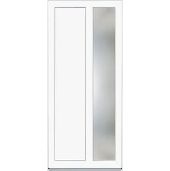 Vchodové dveře Solid Elements Vchodové dveře Premium, 110 P, rozměr vč. zárubně: 1100 × 2100 mm, plast, pravé, bílé, prosklené W1DRBCZTK2.0038