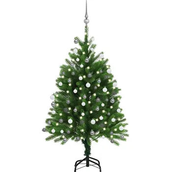 Vánoční stromek Umělý vánoční stromek s LED a sadou koulí 120 cm zelený - 8720286498125