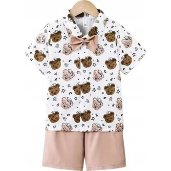 CHLAPECKÝ SPOLEČENSKÝ LETNÍ OBLEK - SPORTOVNÍ SADA: motýlek, košile, 3 díly, velikost 110