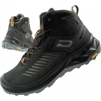 Pánská treková obuv Pánské trekové boty Grisport Nero, vel. 47, nepromokavé kožené nad kotník boty