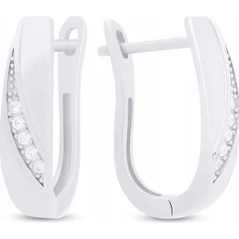 Náušnice Stříbrné Náušnice 925 Anglické zapínání se zirkony pro ženy