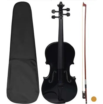 Smyčcový nástroj Housle kompletní set se smyčcem a podbradníkem černé 4/4 - 8719883885599
