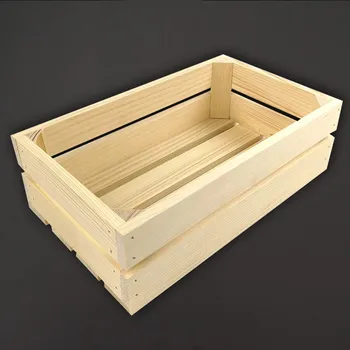 Úložný box AMADEA Dřevěná bedýnka z masivního dřeva, 32x19x10 cm